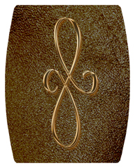 DAREC 601 BZ SH BR Bronze Scroll Shimmer Brown Background